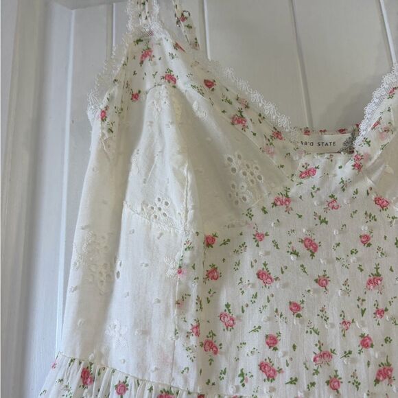 Altar'd State White and Pink Floral Dress Women's Size Small - Picture 6 of 12